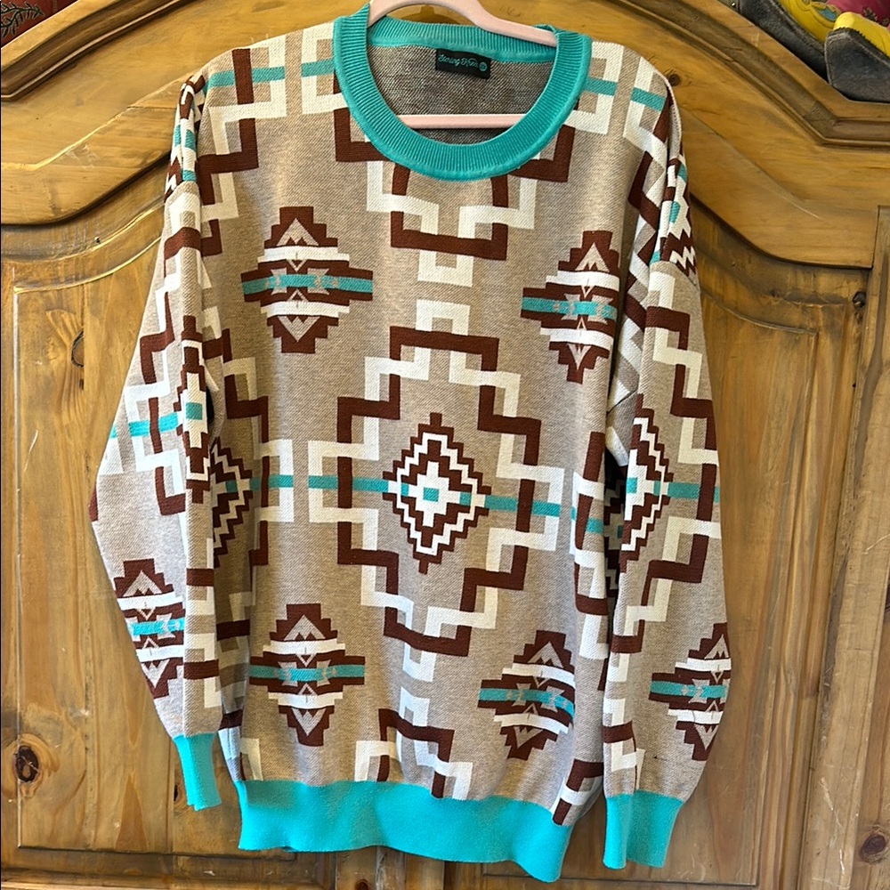 Pendleton Pattern Women’s Aztec Geometric Sweater… - image 1